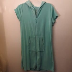 Teal bathing suit cover up